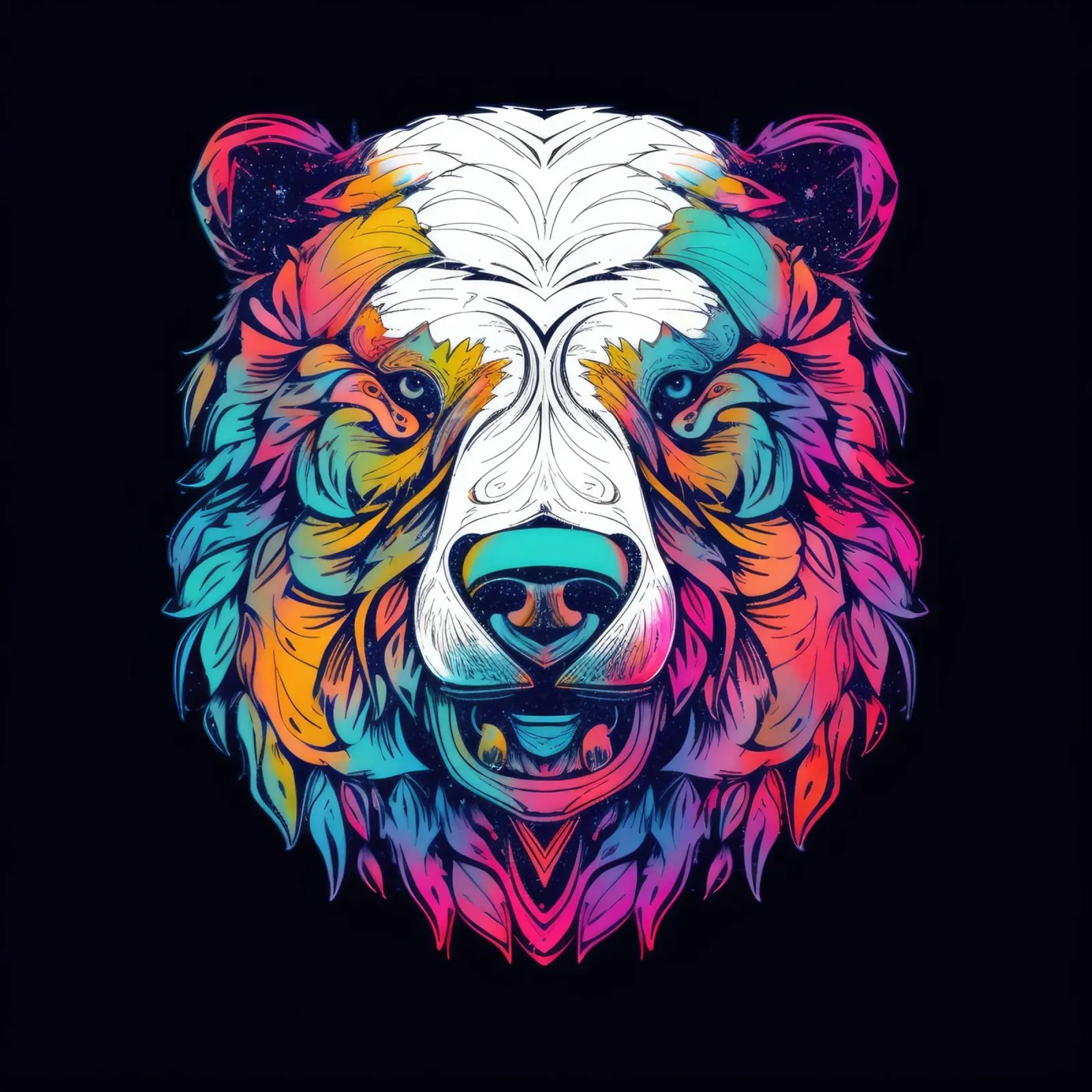 Orso polare tatoo pellicola backlit da Animal Portraits
