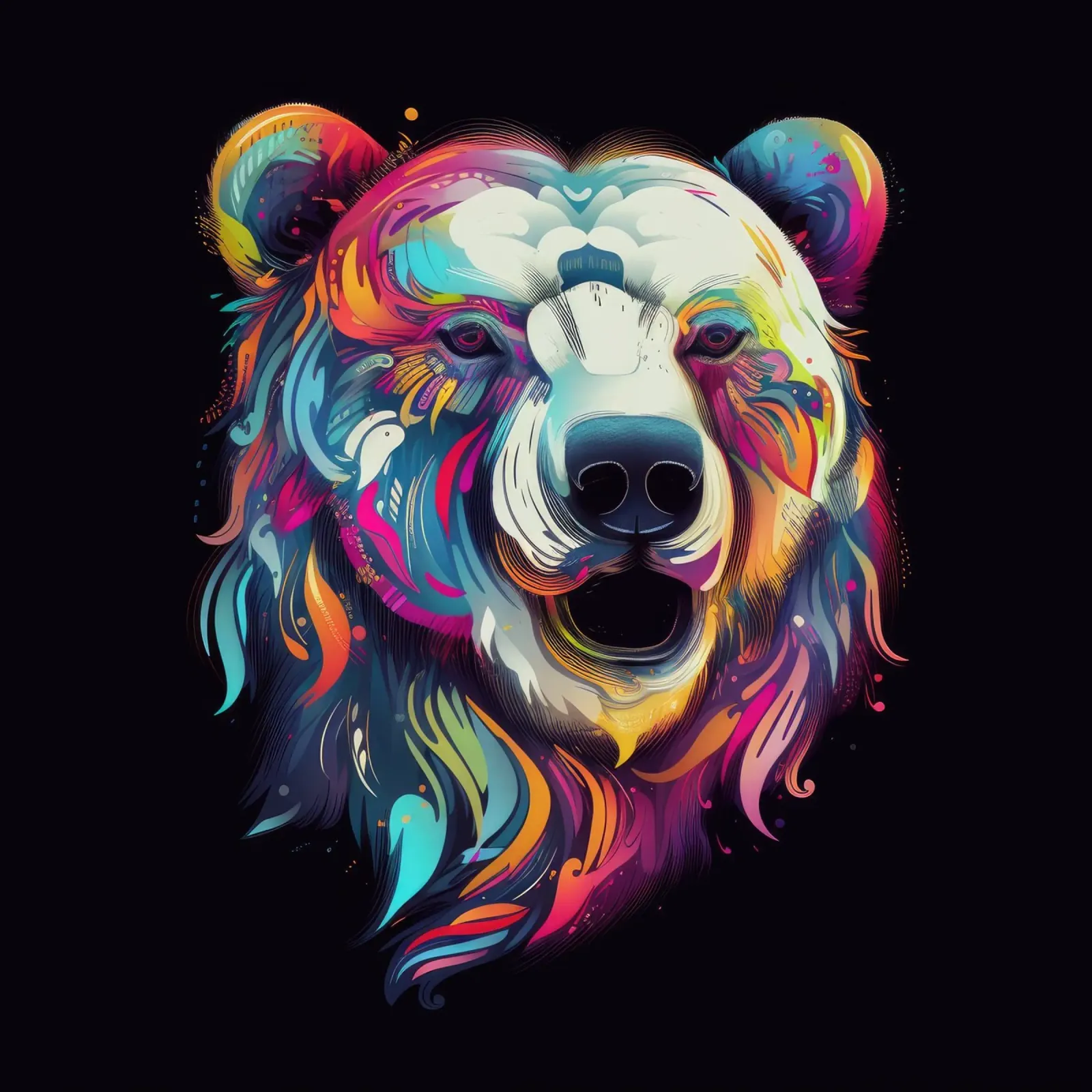 Orso polare tatoo pellicola backlit da Animal Portraits