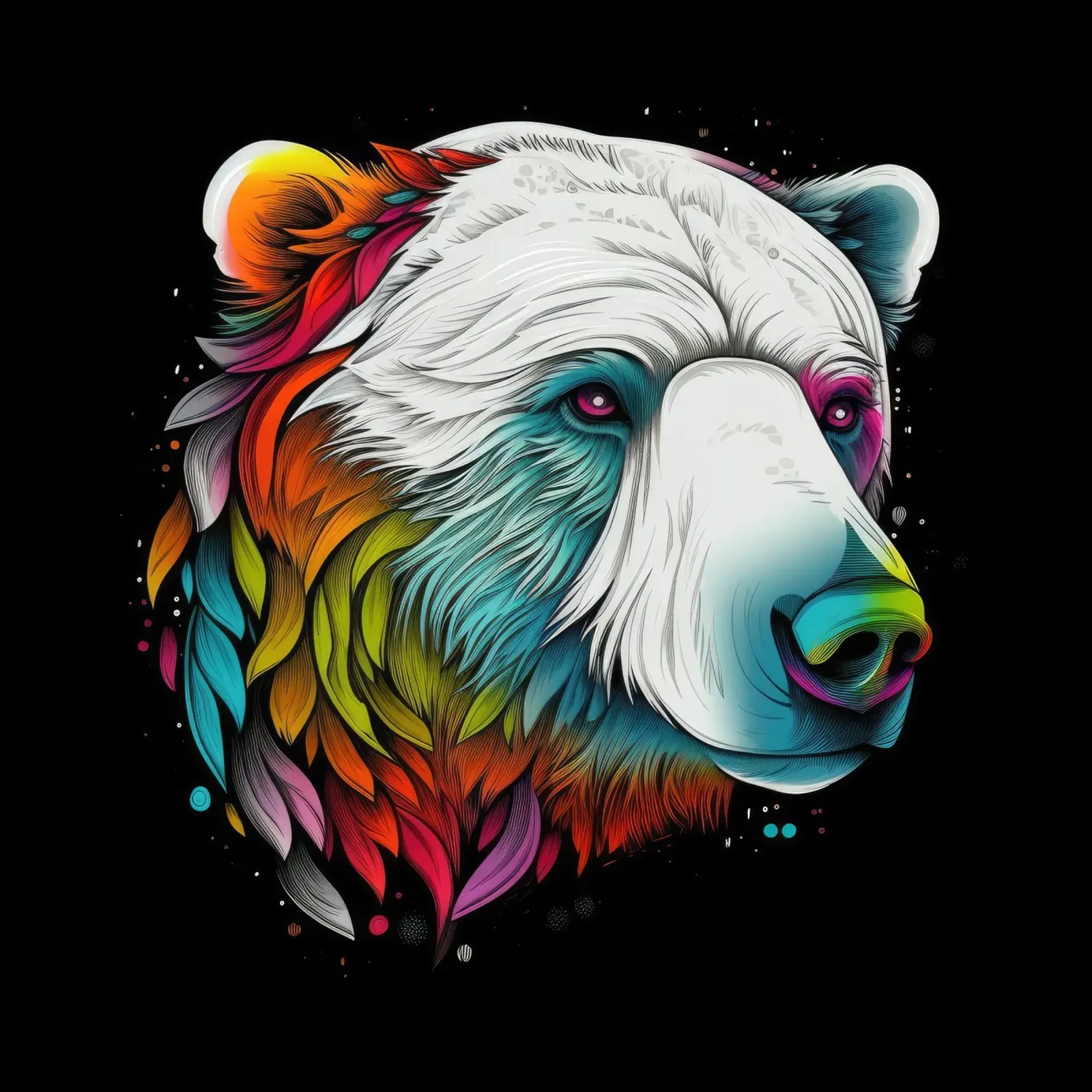 Orso polare tatoo pellicola backlit da Animal Portraits