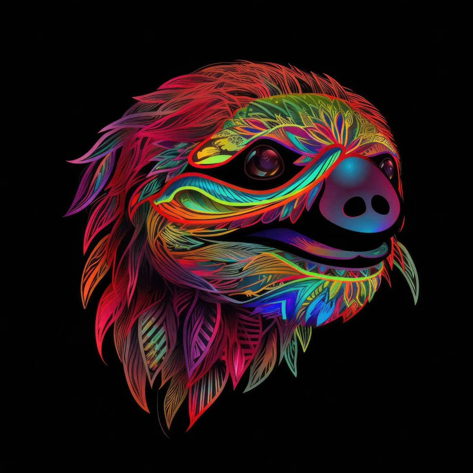 Bradipo Tatoo alluminio dibond da Animal Portraits