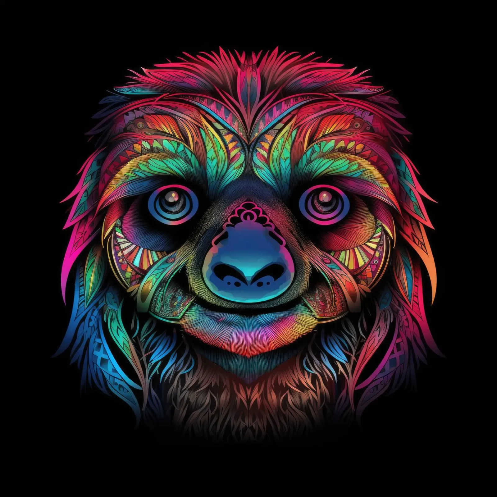 Bradipo Tatoo pellicola backlit da Animal Portraits