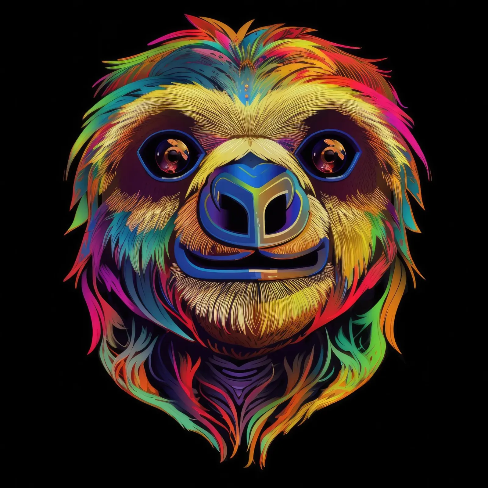 Bradipo Tatoo alluminio dibond da Animal Portraits
