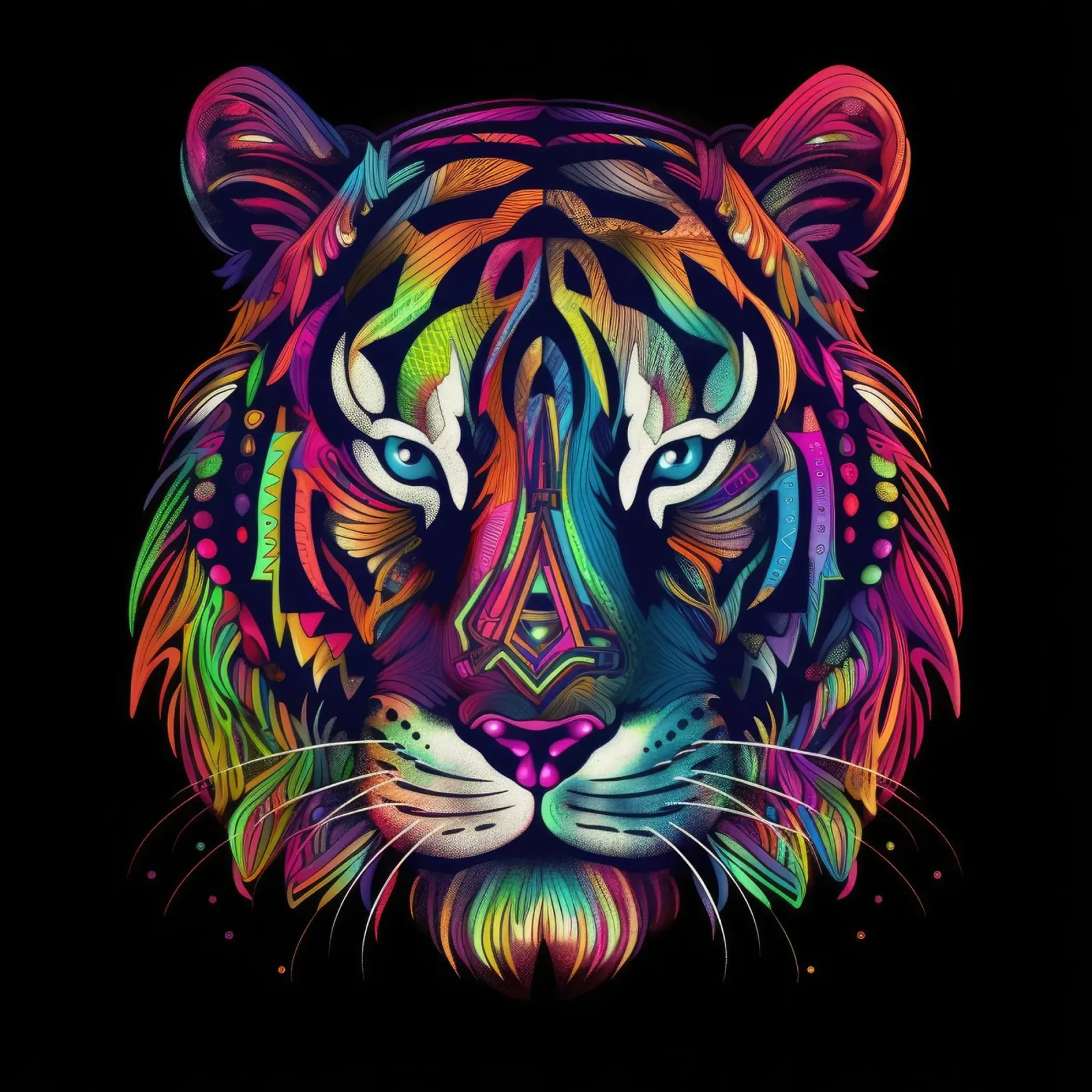 Tigre Tatoo pellicola backlit da Animal Portraits