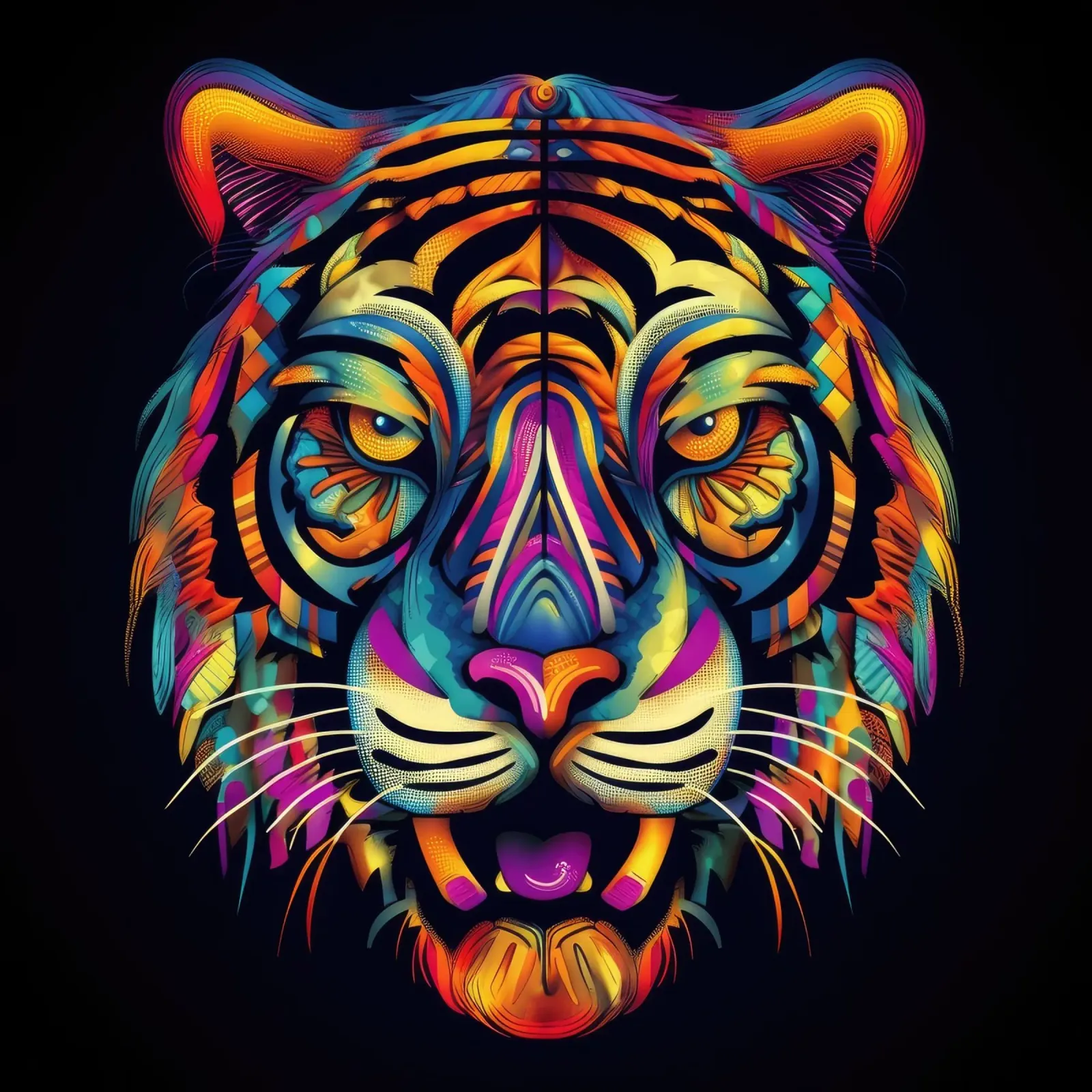 Tigre Tatoo pellicola backlit da Animal Portraits