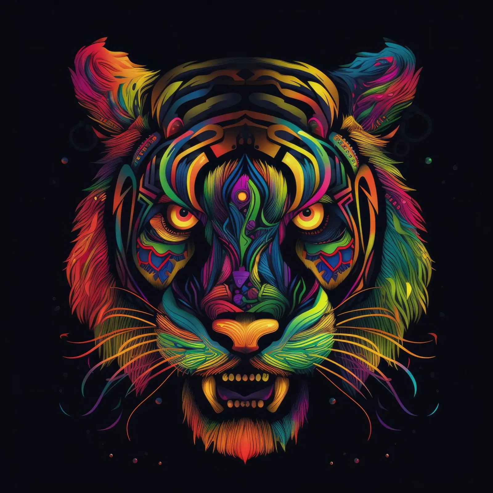 Tigre Tatoo pellicola backlit da Animal Portraits