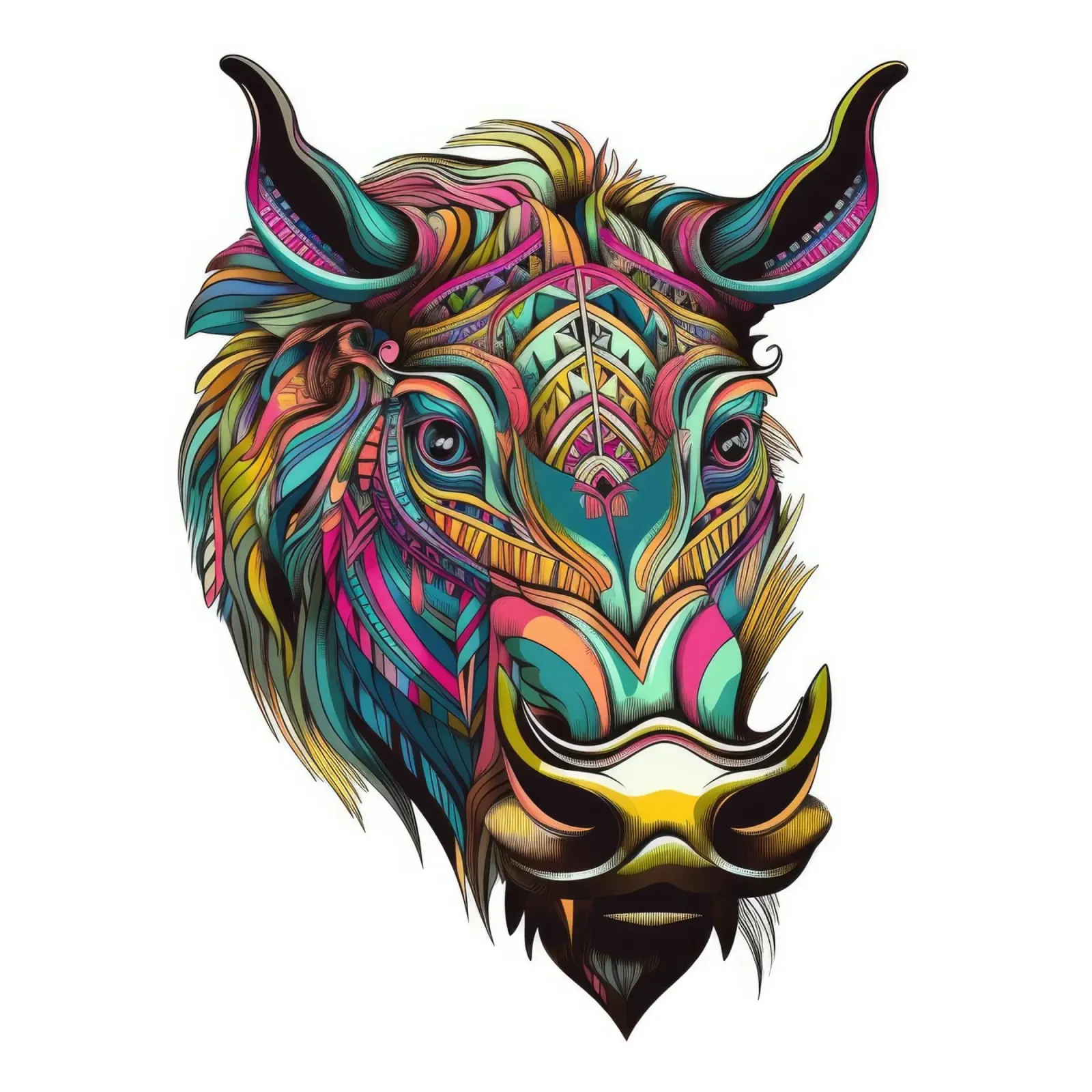 Tatoo Warthog plexiglass da Animal Portraits