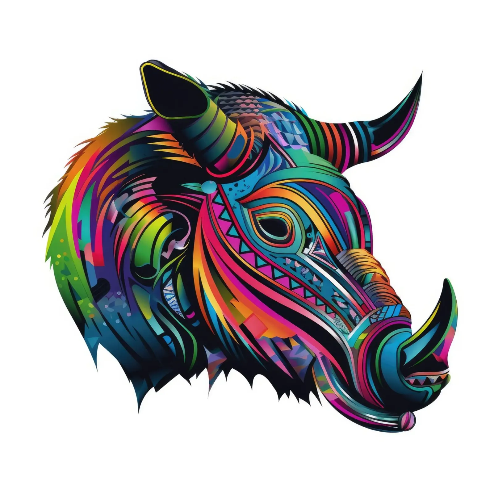 Tatoo Warthog plexiglass da Animal Portraits