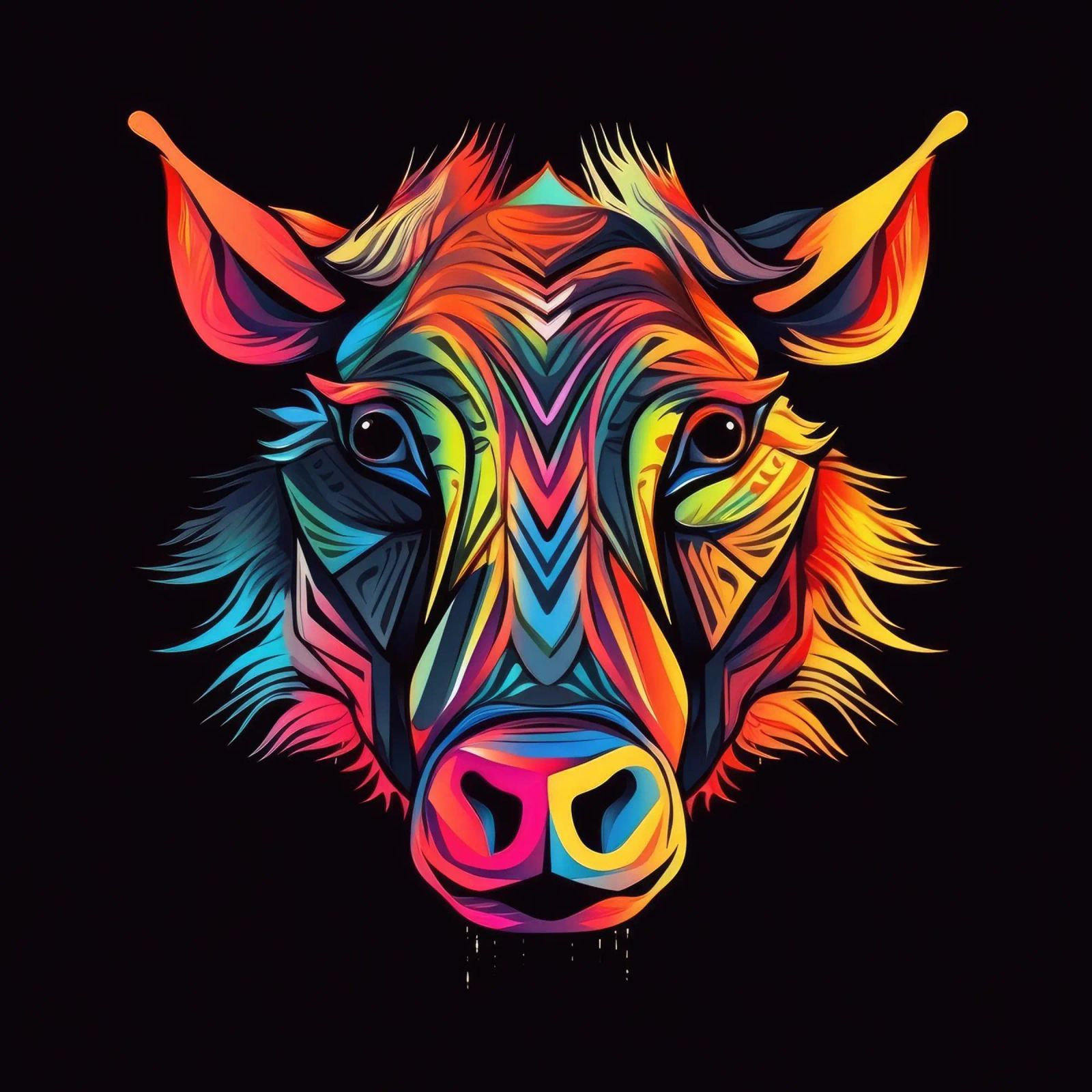 Tatoo Warthog pellicola backlit da Animal Portraits