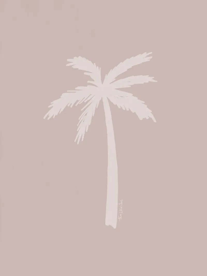 Luce boho rosa bianco organico astratto minimalista palma pellicola backlit da This Wild Soul - Illustration