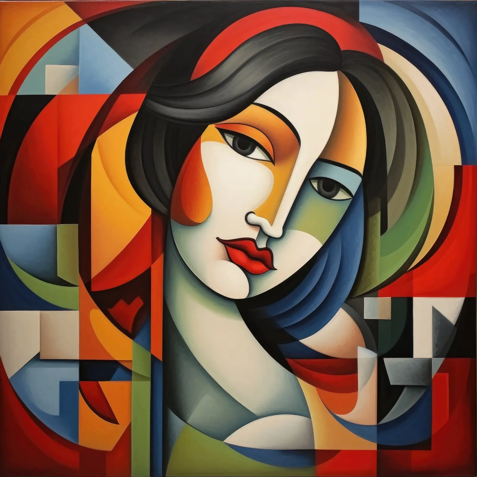 Cubismo Donna portoghese pellicola backlit da Artful Muse