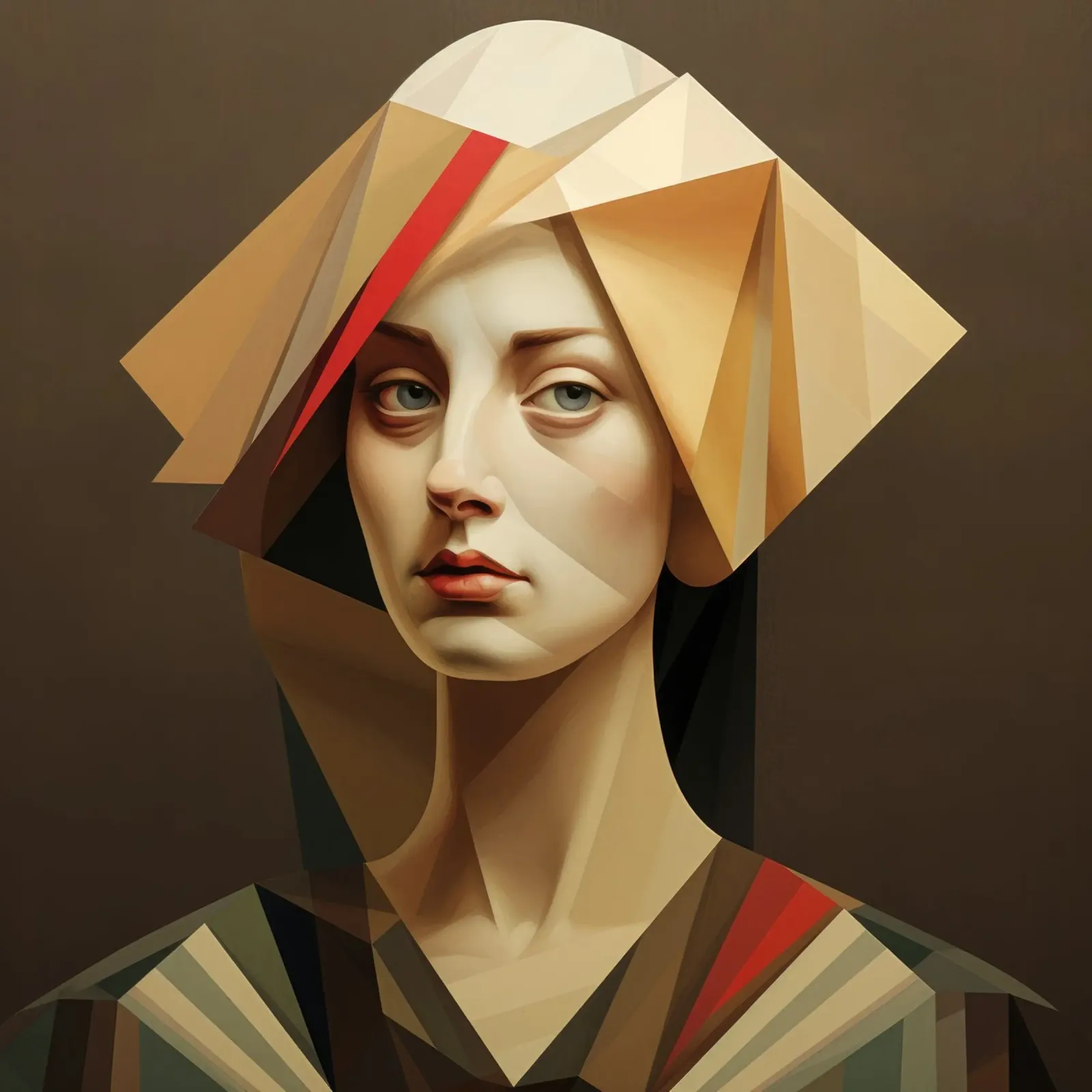 Donna belga geometrica carta hahnemühle da Artful Muse