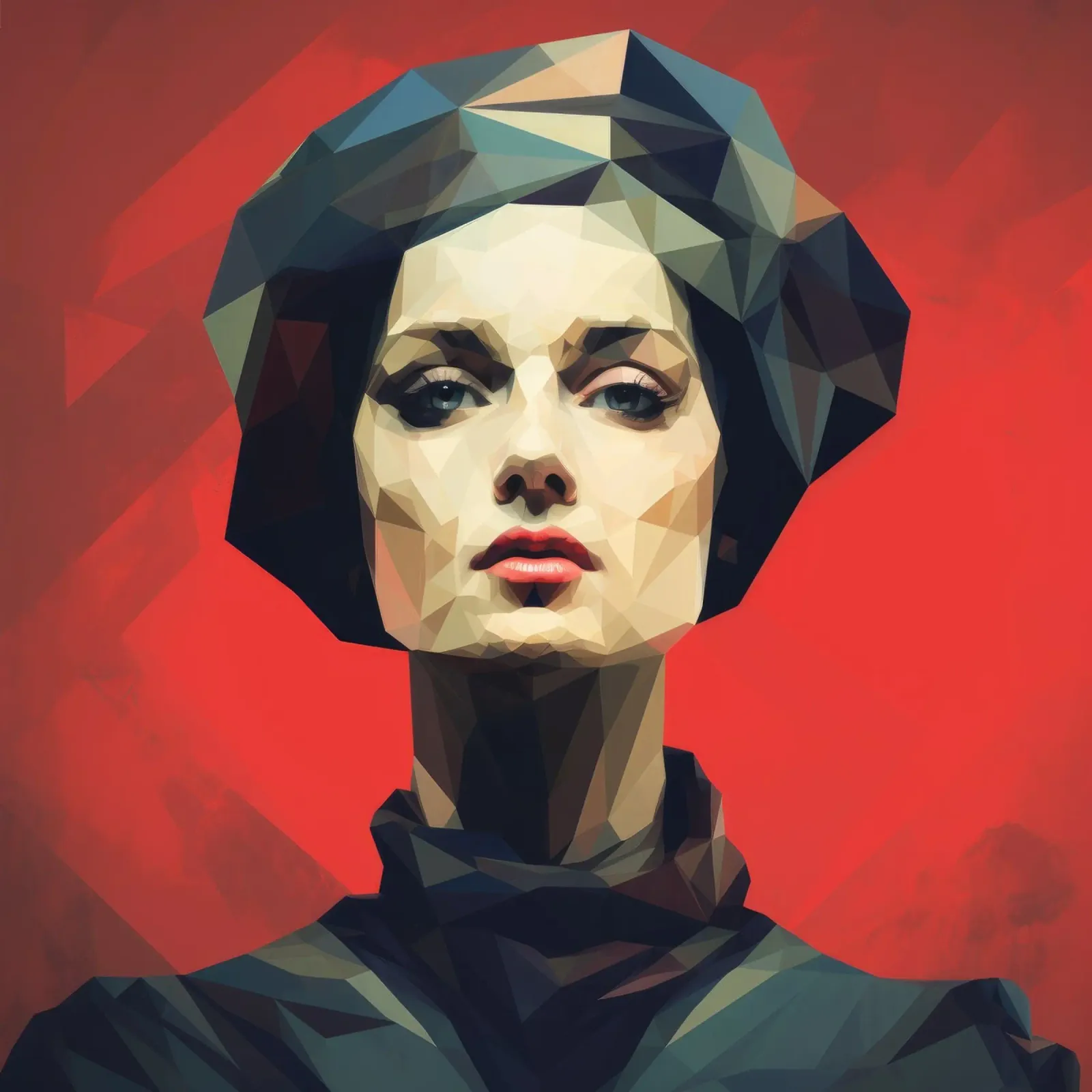 Donna belga geometrica carta hahnemühle da Artful Muse