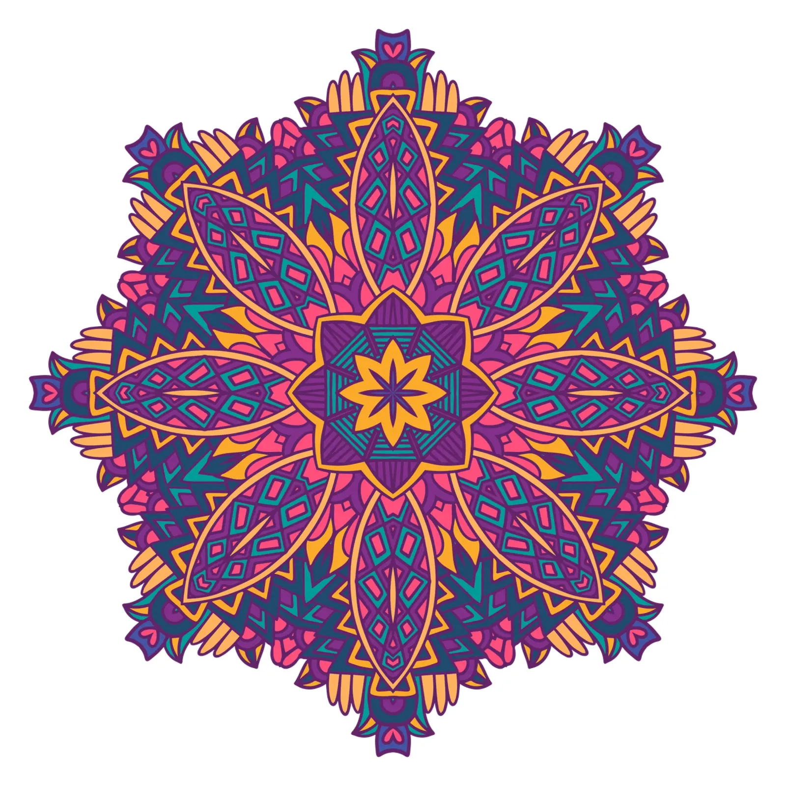 Mandala colorato e intricato pellicola backlit da Spiritual Touch