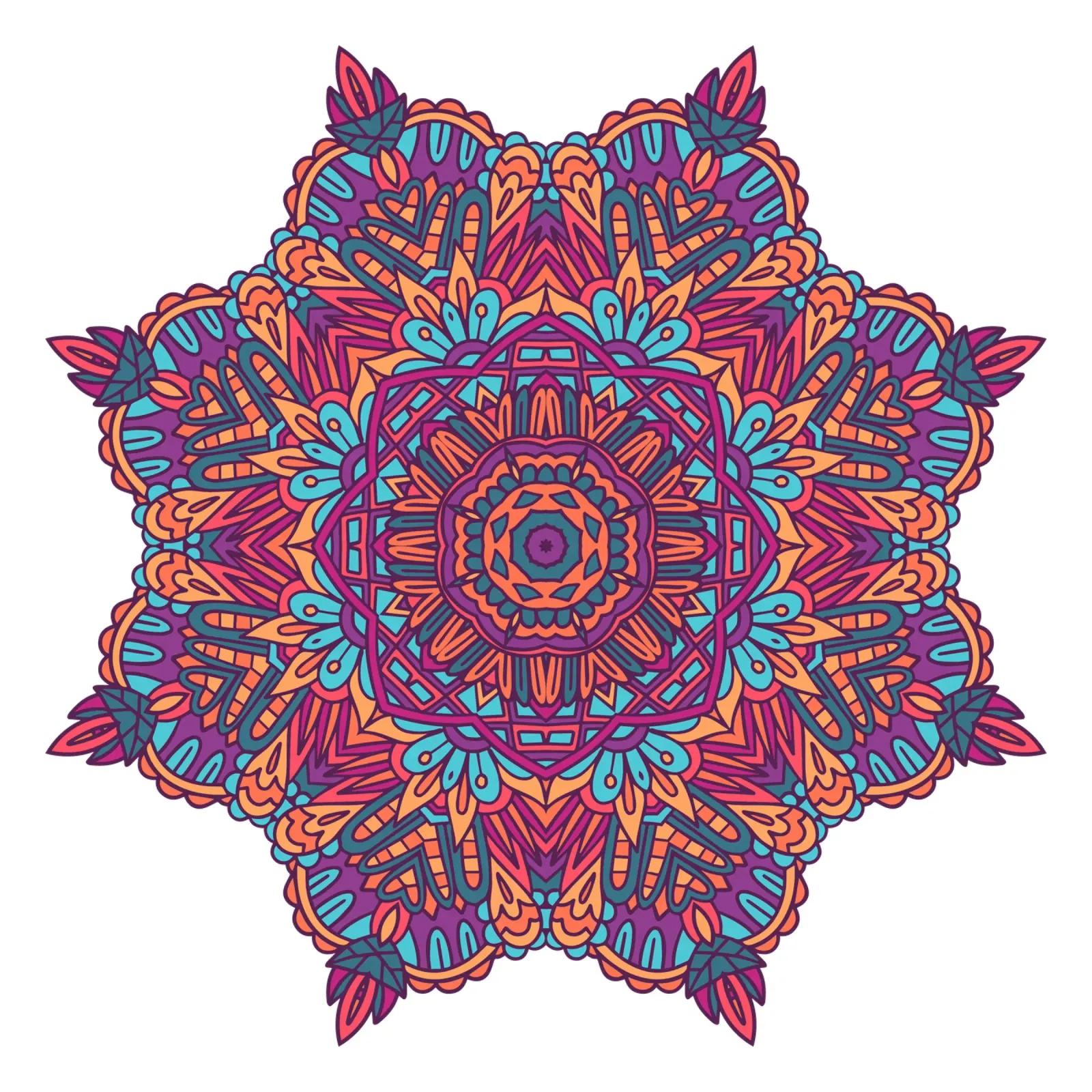 Mandala colorato e intricato pellicola backlit da Spiritual Touch