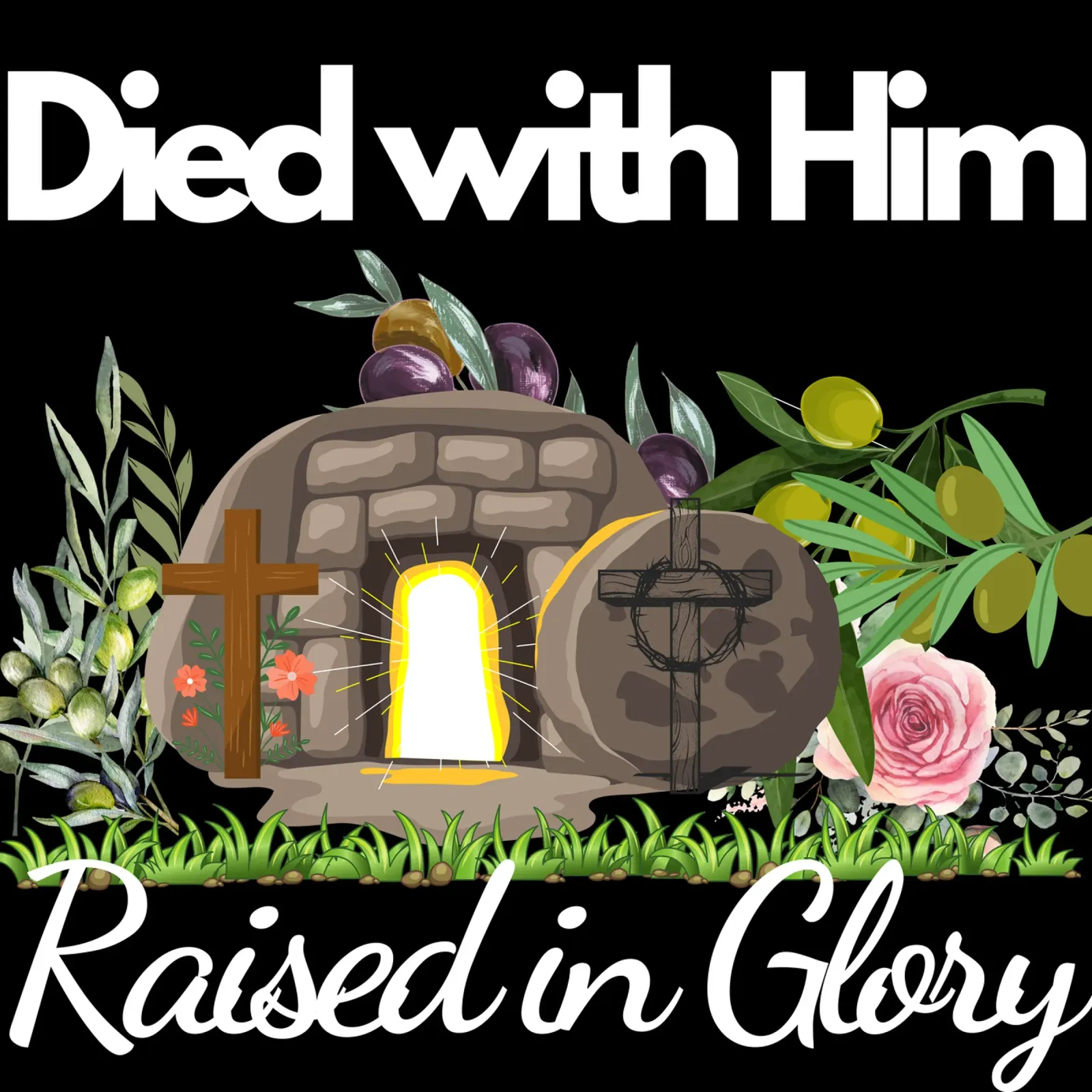 Morti con Lui, risorti nella gloria, vivi con una nuova vita in Cristo pellicola backlit da Lionandlamb