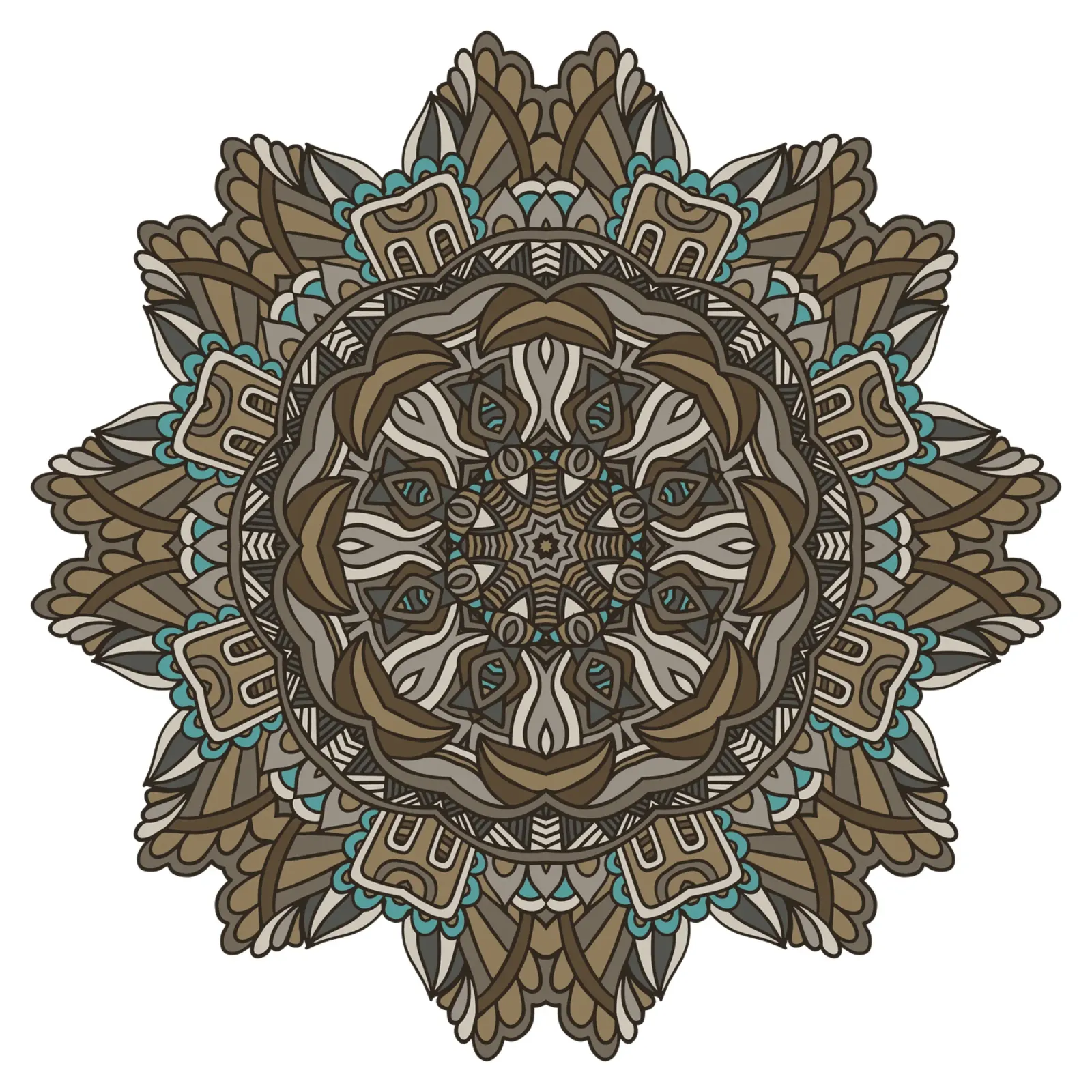 Mandala colorato e intricato pellicola backlit da Spiritual Touch