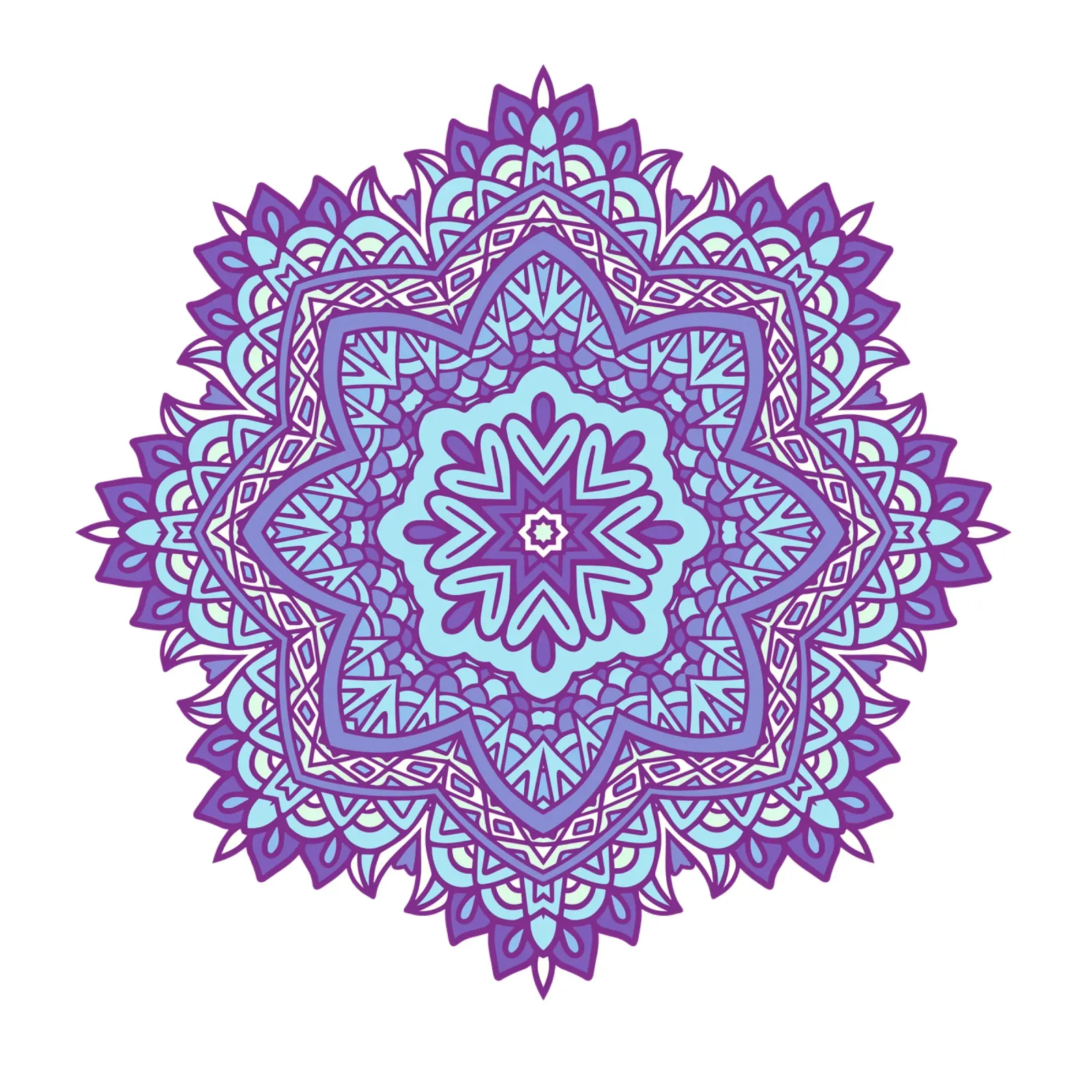 Mandala colorato e intricato pellicola backlit da Spiritual Touch