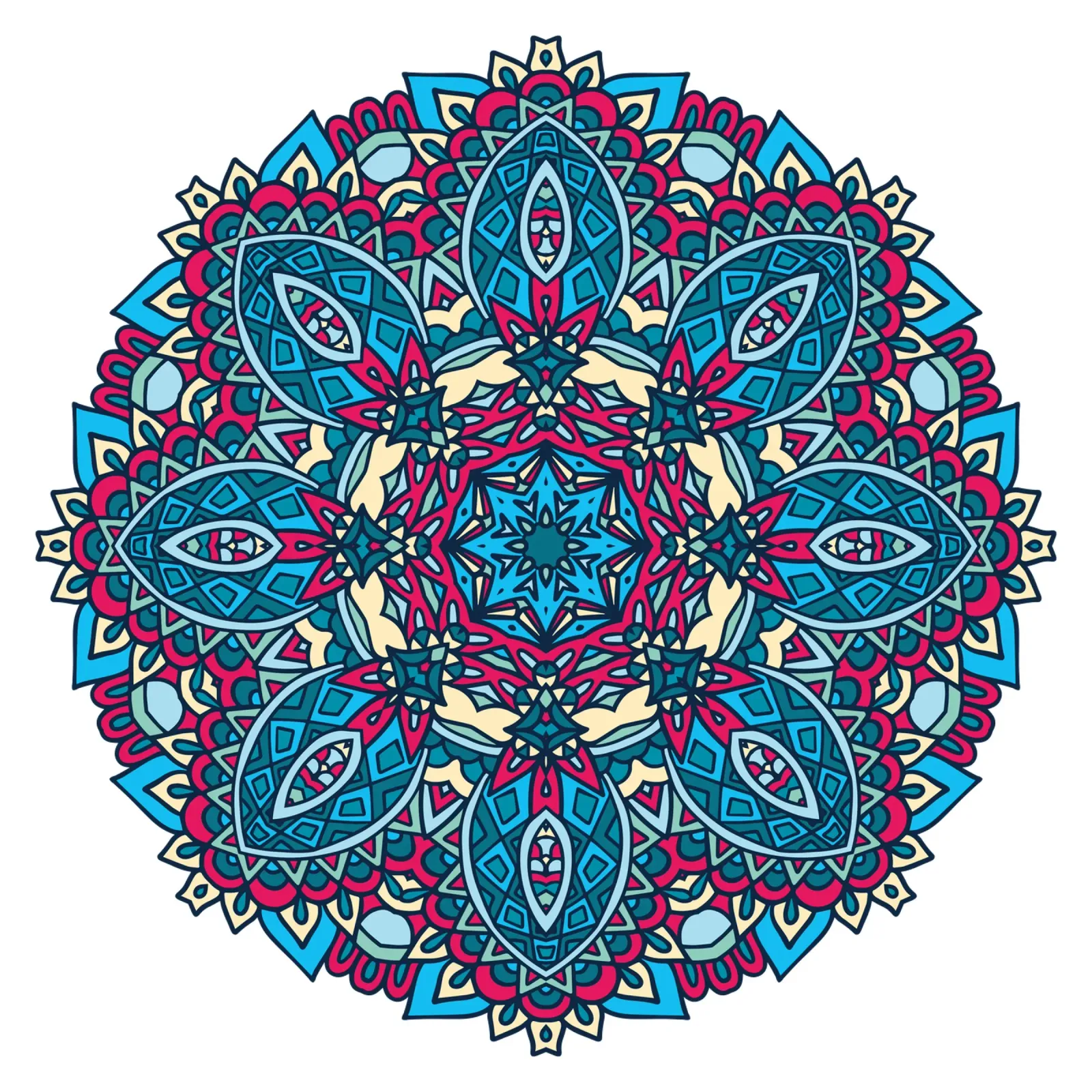 Mandala colorato e intricato pellicola backlit da Spiritual Touch