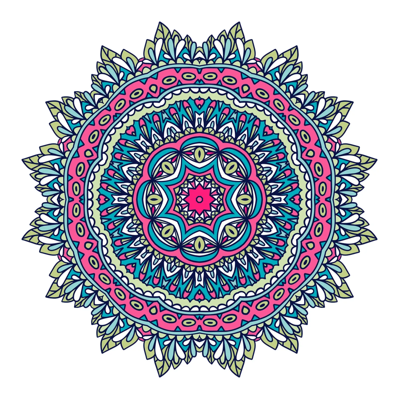 Mandala colorato e intricato pellicola backlit da Spiritual Touch