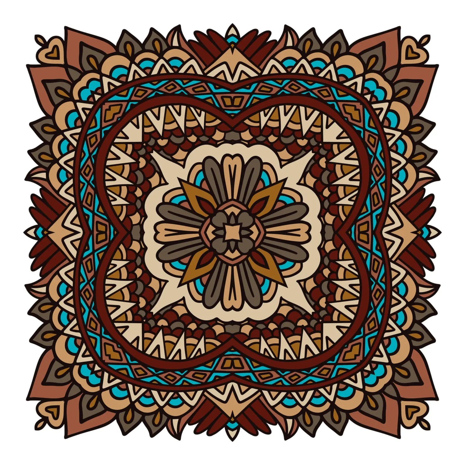 Mandala colorato e intricato pellicola backlit da Spiritual Touch