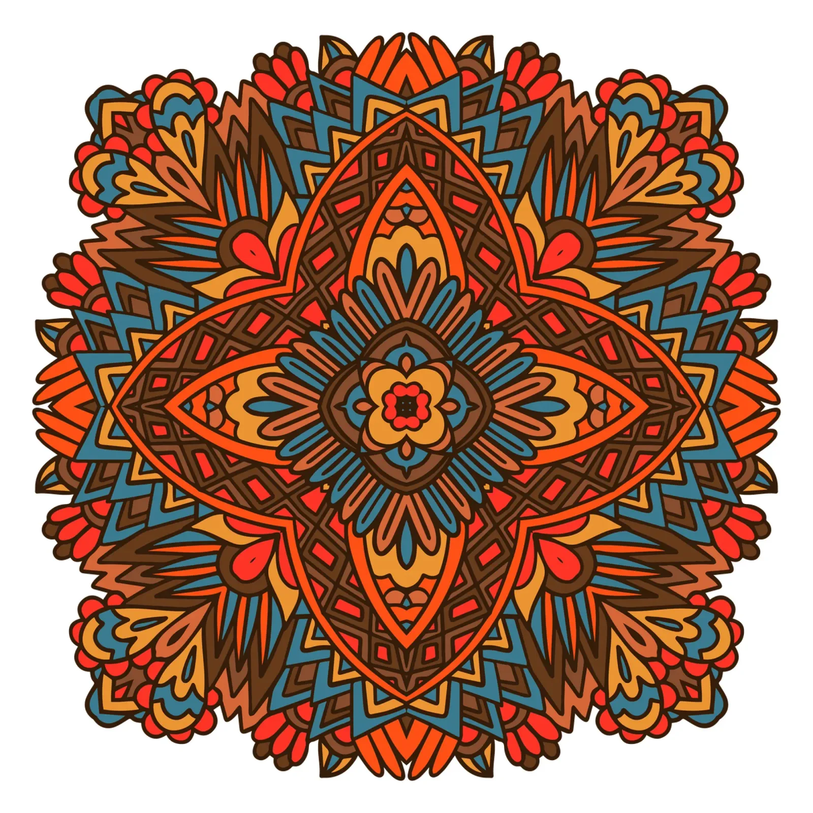 Mandala colorato e intricato pellicola backlit da Spiritual Touch