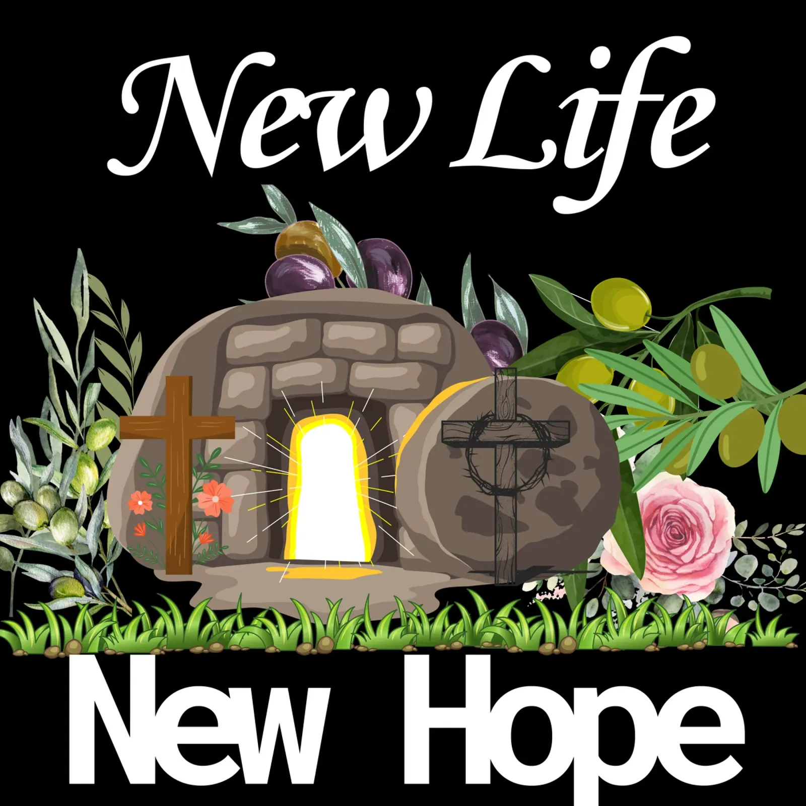 New Life, New Hope Renewed in the Power and Love of Christ canvas by Lionandlamb