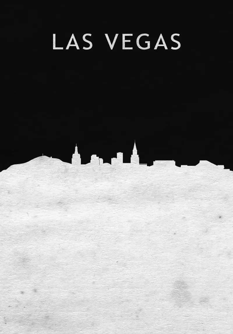Las Vegas Nevada poster con telaio in plastica da Travelstudio