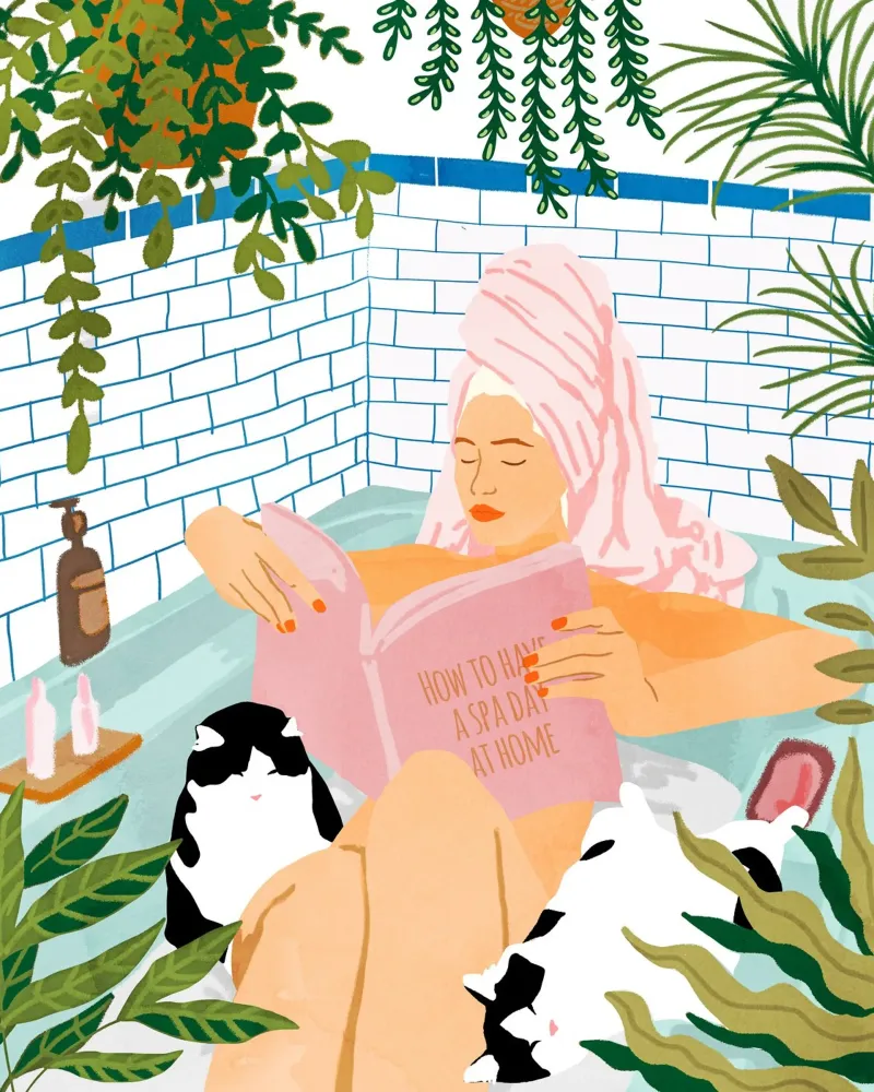 How To Have a Cat Spa Day At Home canvas by 83oranges