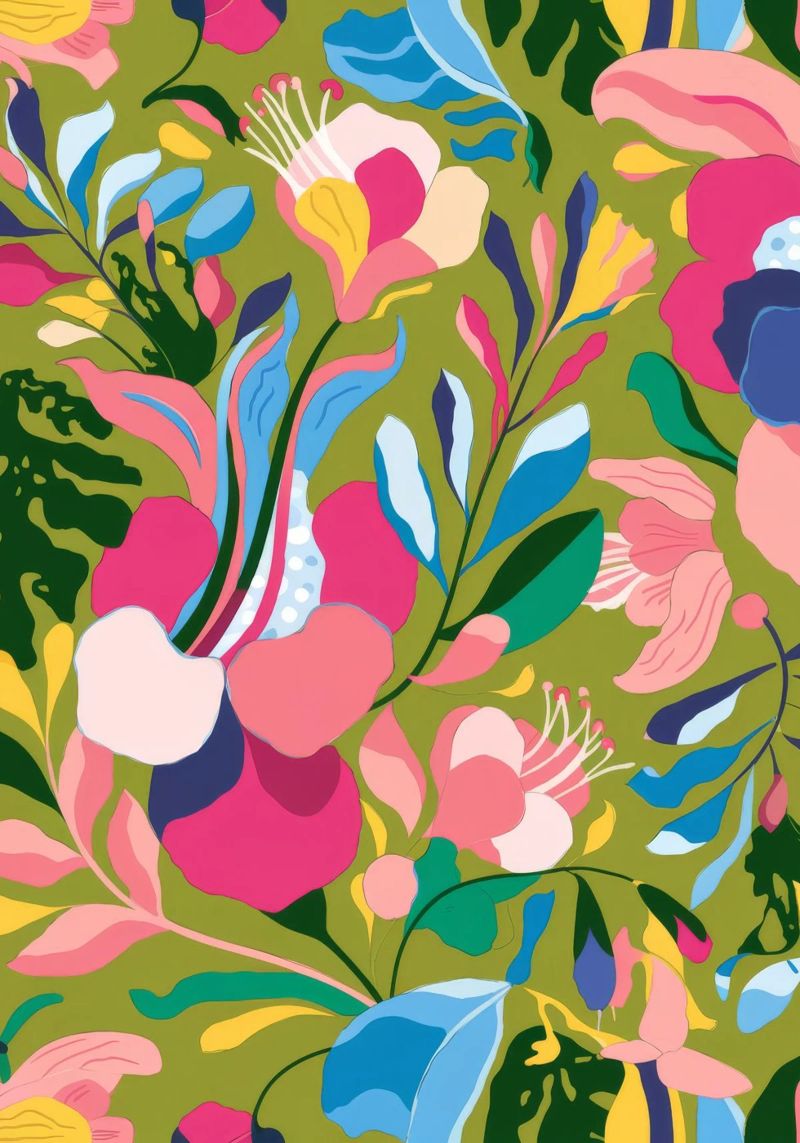 Abstrakte florale Explosion Poster von Kamera Obskura