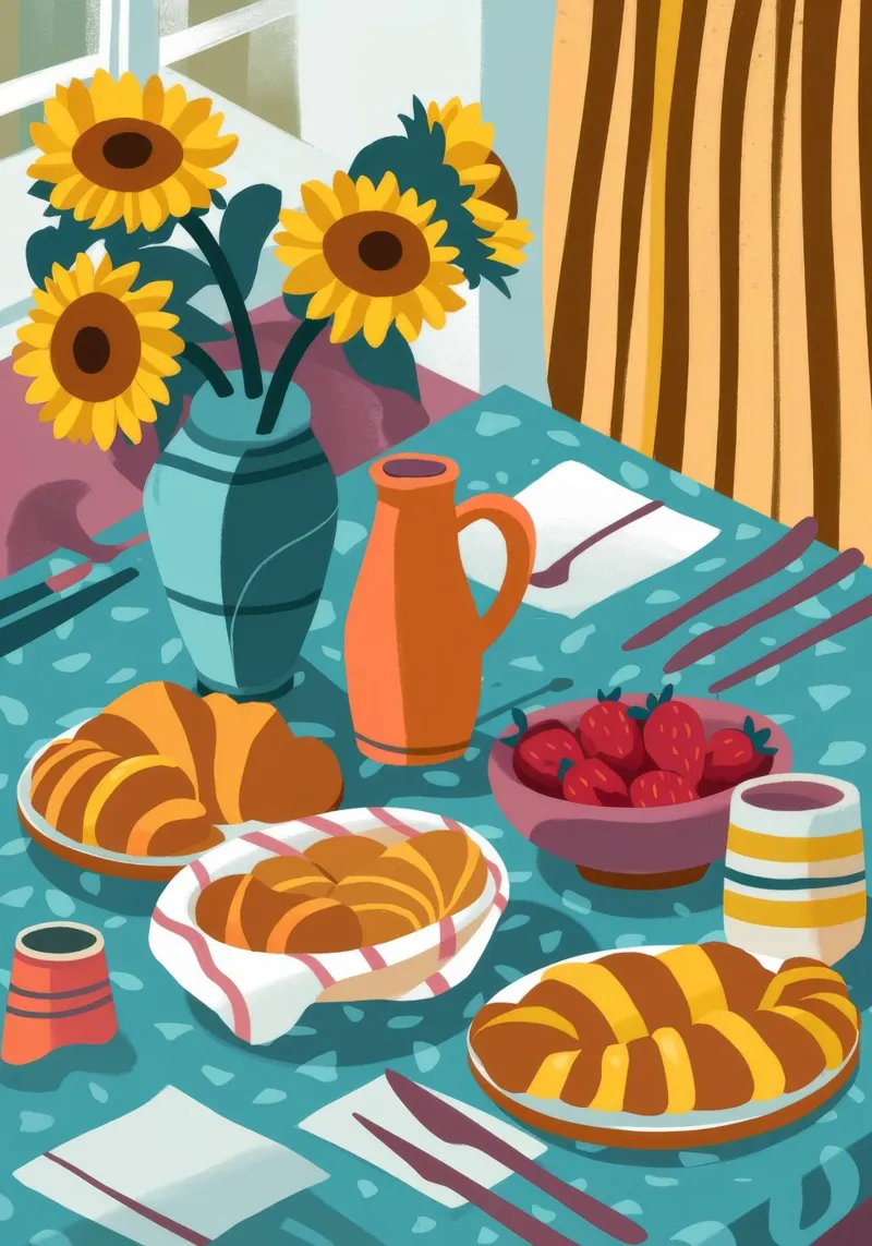 Sunflower Morning Brunch canvas by Kamera Obskura