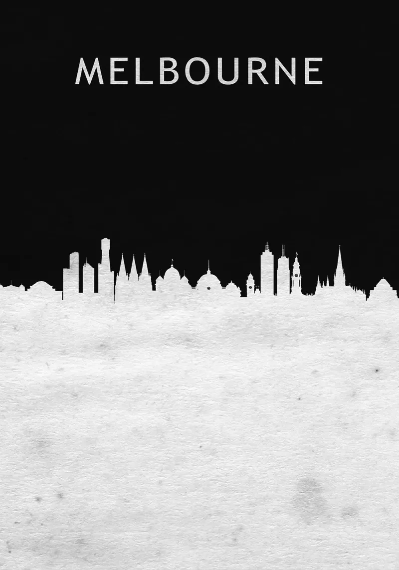 Melbourne Australia canvas met Baklijst van Travelstudio