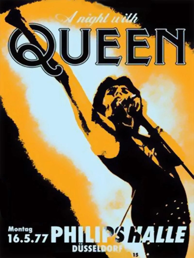 Queen Dusseldorf 1977 Mini Concert poster de SoundStudio