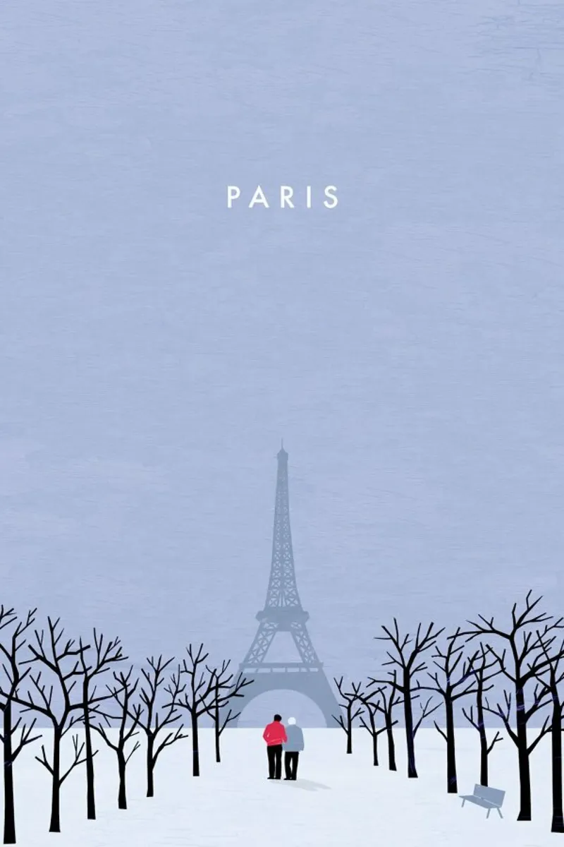 Paris poster con telaio in plastica da Katinka Reinke