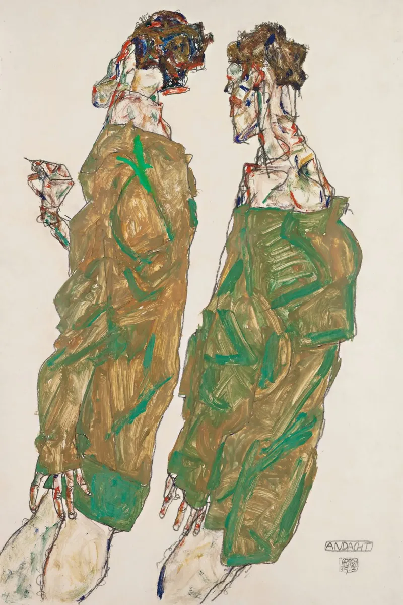 Egon Schiele - Devozione plexiglass da William Store