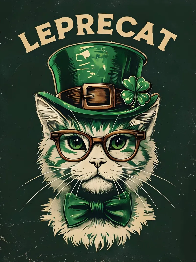 Leprecat Shamrock carta hahnemühle da RETRO VINTAGE EDITION