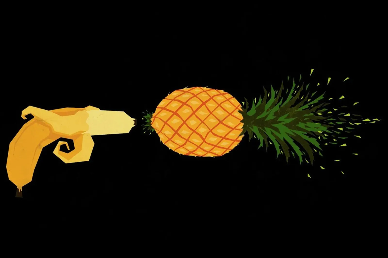 Who shot the pineapple poster con telaio in plastica da Yetiland
