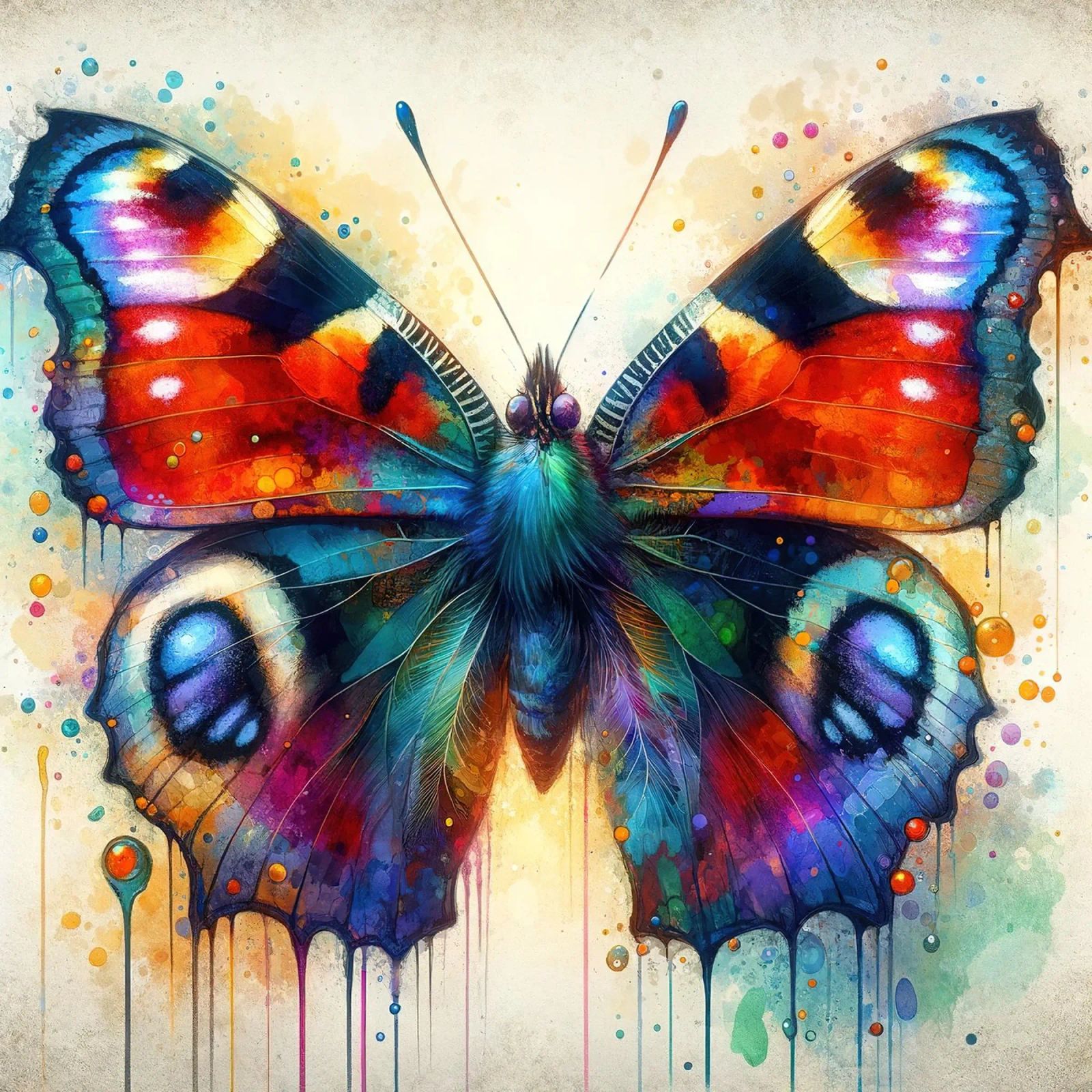 Aquarell Schmetterling Poster von Chromatic Fusion Studio