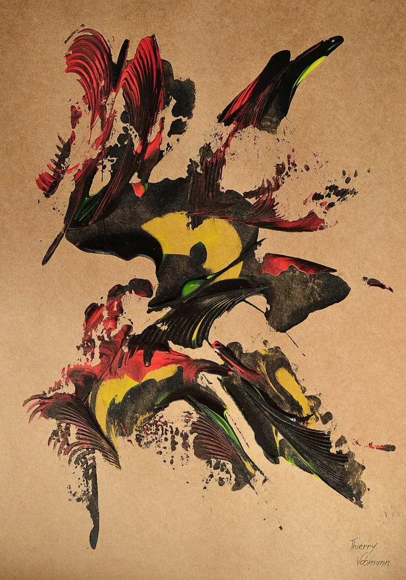 NATURAL STYLE 40 pellicola backlit da Thierry Vobmann Abstract painting
