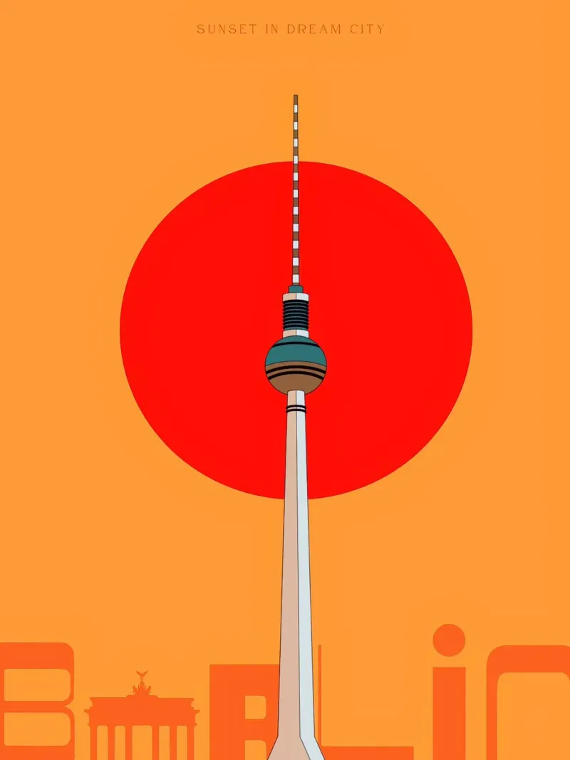 Sunset in Berlin plexiglass da DLart