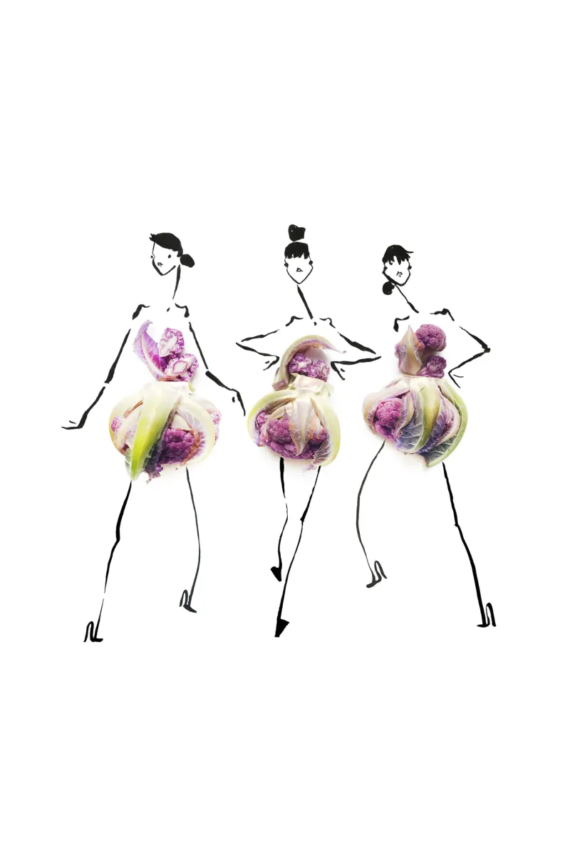Cauliflower Trio acrylic glass by Gretchen Roehrs