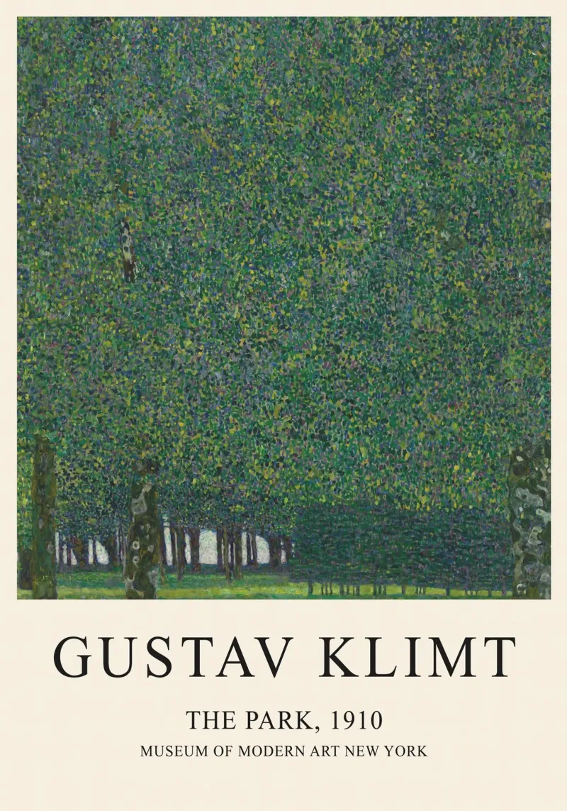 Il parco 1910 - Capolavoro di Gustav Klimt poster con telaio in plastica da SMPLE