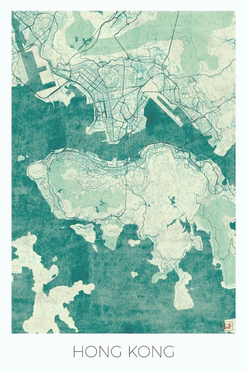 Hong Kong Vintage poster by Hubert Roguski