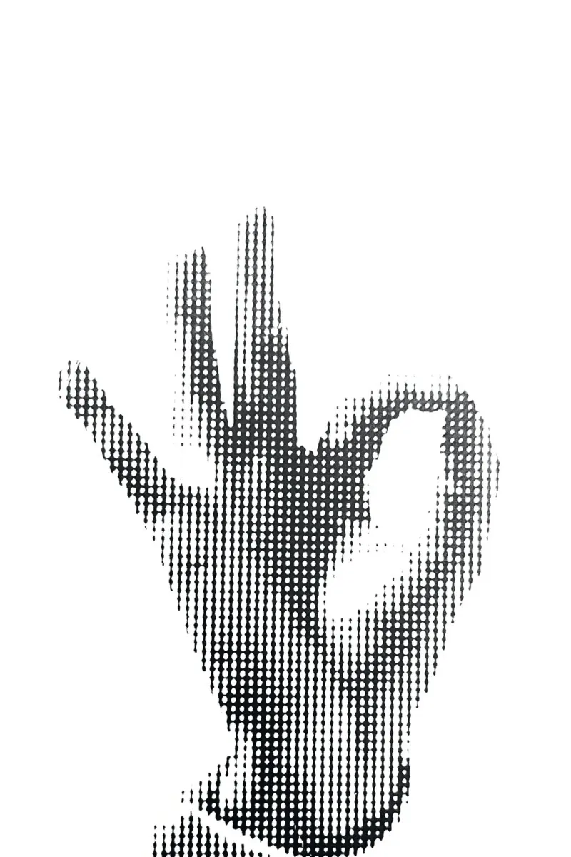 Halbton Hand poster con telaio in plastica da Second Canvas