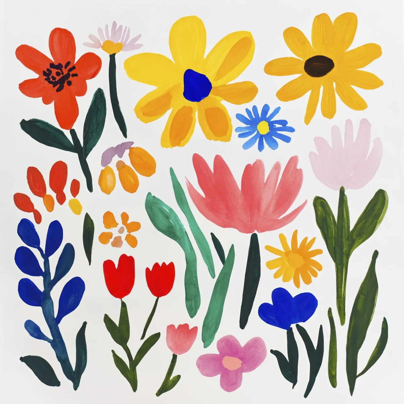 Giardino fiorito colorato di Henri Matisse poster con telaio in plastica da Modern Muse