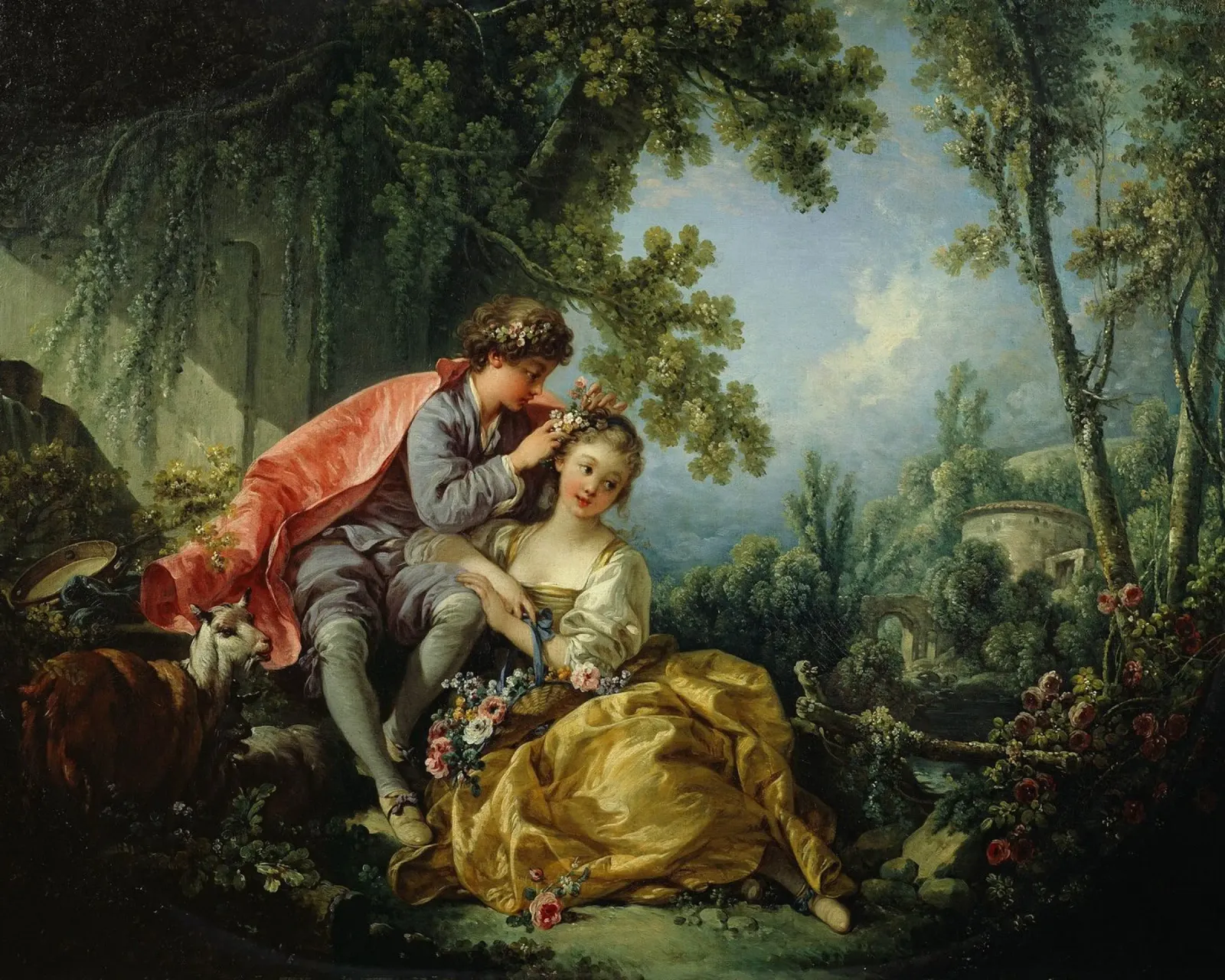 François Boucher - Le quattro stagioni, primavera plexiglass da Timeless Artworks