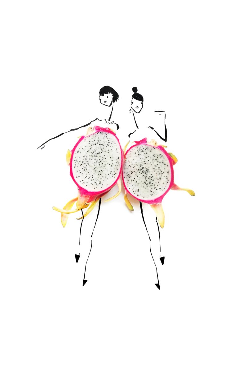 Dragonfruit Duo Poster von Gretchen Roehrs