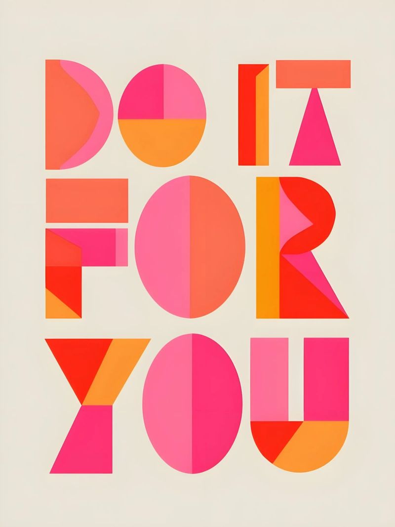 Geometrische Selbstmotivation Poster von inspirational quote