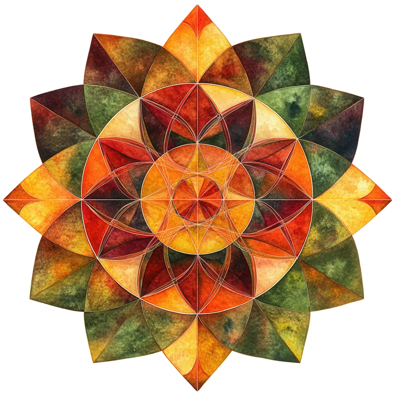 Mandala autunnale pellicola backlit da Spiritual Touch
