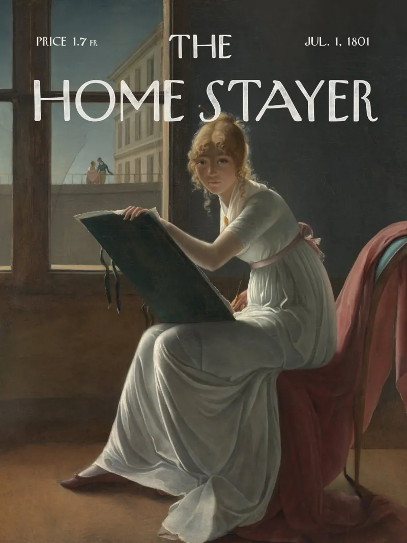 The Home Stayer - Portrait of Marie canvas by Vintagrafica