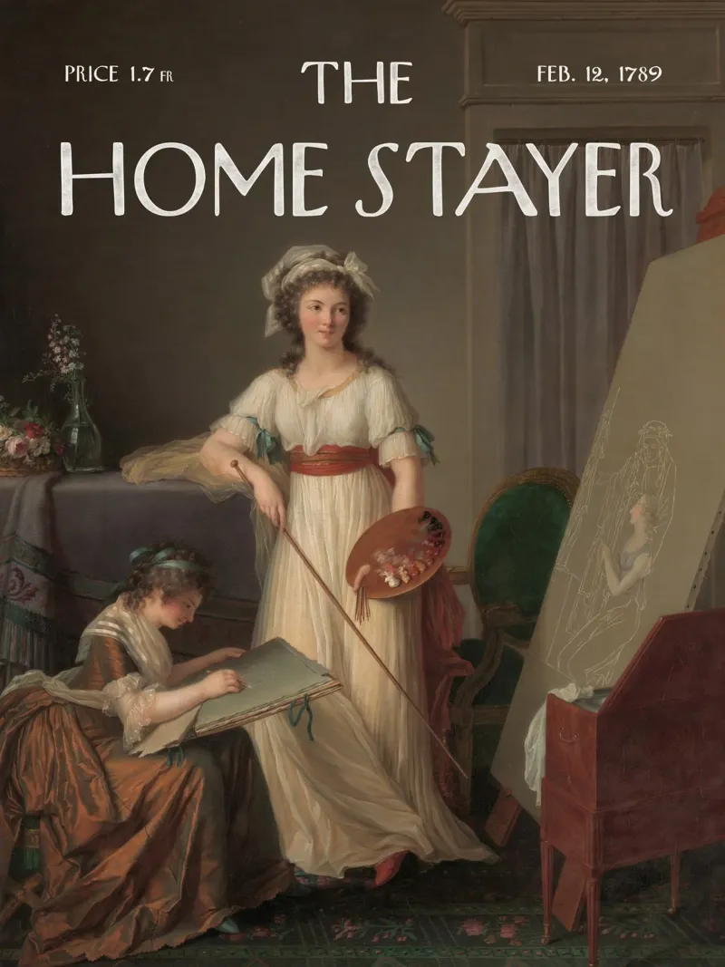 L'Home Stayer - L'interno dell'atelier di una donna che dipinge pellicola backlit da Vintagrafica